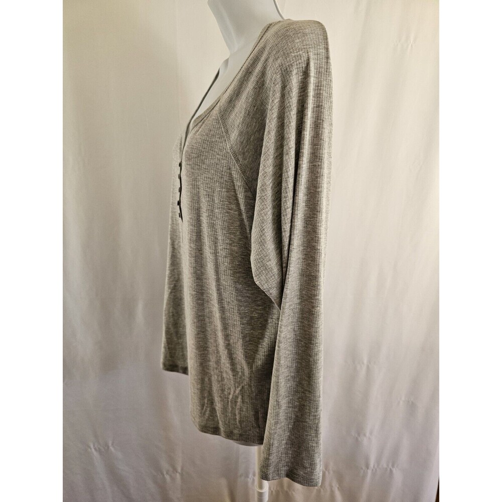 Charter Club Intimates Womens Ribbed Henley T-Shirt Pajama Top Size XL - Picture 4 of 9